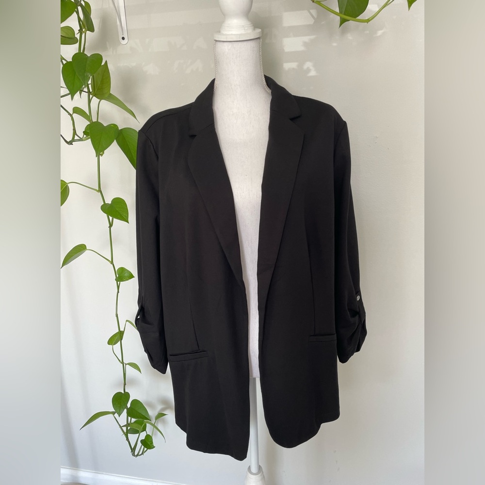 Women’s Casual Open Front Black Blazer